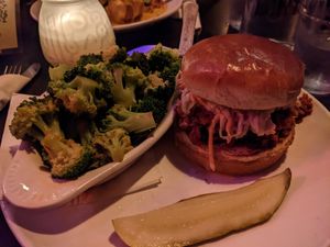 Sloppy joe with broccoli at Handlebar in Chicago