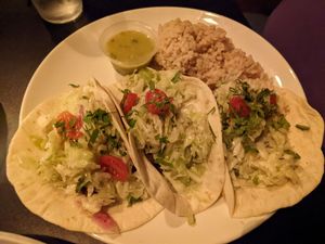 Fried avocado tacos at Handlebar in Chicago
