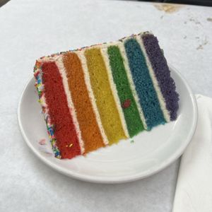 pie pie my darling rainbow sprinkle cake  at Handlebar in Chicago