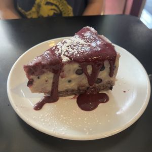 blueberry cheesecake !  at Handlebar in Chicago