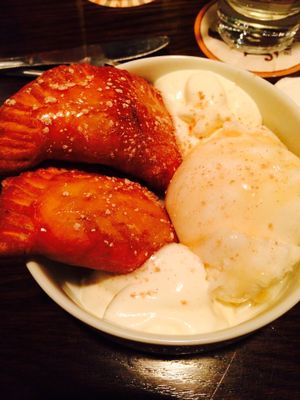 seasonal fried pies with vegan ice cream! at Handlebar in Chicago