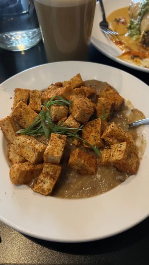 Sausage and gravy with tofu  at Handlebar in Chicago