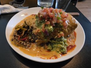 Vegan chimichanga at Handlebar in Chicago