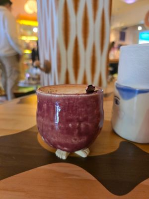 Café de lavanda “brujiccino"  at Café Libertad in Mexico City