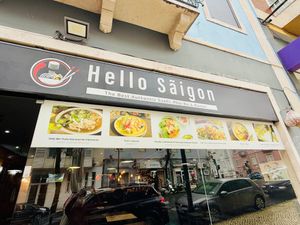 Outside Signage at Hello Saigon in Lisbon