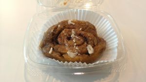 Vegan Cinnamon Bun  at ZeLin Juice and Fusion Cafe in Beverly Hills