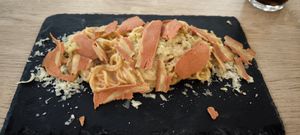 Pasta a la CarboNada at MATi in Zaragoza