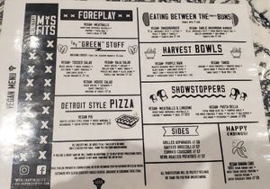 Vegan Menu at Culinary Misfits in Crown Point