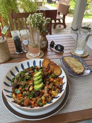 Tempeh scramble  at Ojas Vegan & Vegetarian Eatery in Siem Reap