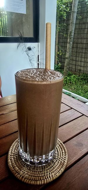 Chocolate banana fusion at Ojas Vegan & Vegetarian Eatery in Siem Reap