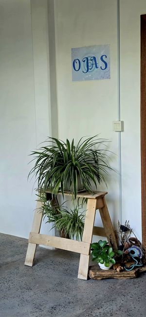 Corridor at Ojas Vegan & Vegetarian Eatery in Siem Reap