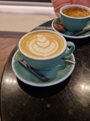 Cappuccino with oat milk at Anne&Max - Domstraat in Utrecht