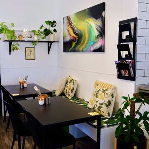 Seating area at The Pearfect Pantry in Osbourne Park