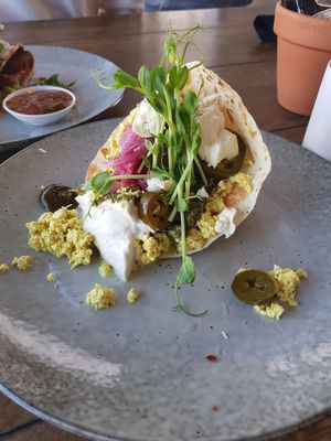 Vegan feta and tofu scramble at The Pearfect Pantry in Osbourne Park