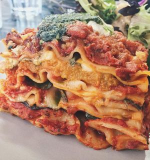 vegan lasagne at The Pearfect Pantry in Osbourne Park