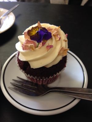 Red velvet cupcake at The Pearfect Pantry in Osbourne Park