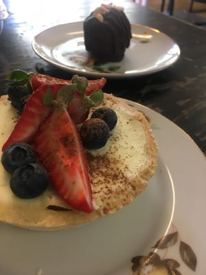 Vegan choc custard tart at The Pearfect Pantry in Osbourne Park