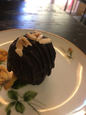 Vegan choc almond cake ball at The Pearfect Pantry in Osbourne Park