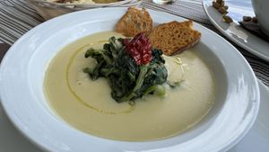 Zuppa fave e cicoria (deliziosa)  at Osteria Belvedere Al Vecchio Frantoio in Matera