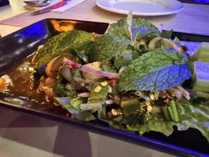 Basil stir fry  at Bhu Nga Sani in Krabi