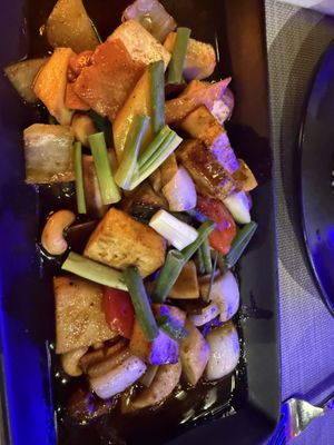 Stir fry veggies and tofu   at Bhu Nga Sani in Krabi