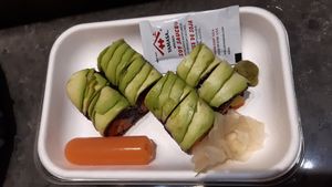 Pickle sushi at Beyond Sushi - Chelsea Market in New York City