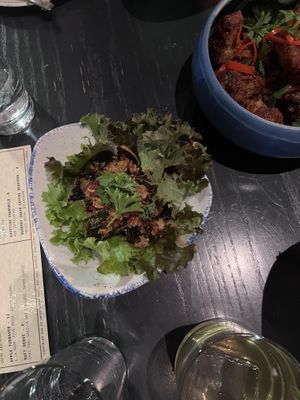 veganised brussels sprout bun  at Basan in Detroit