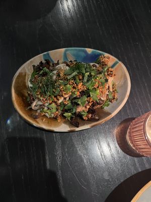veganised mushrooms  at Basan in Detroit