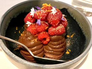 Dark chocolate whipped ganache  at Kiln in Shaker Heights