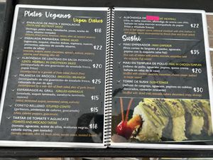 Vegan dishes    at The Beach Galápagos in Puerto Villamil