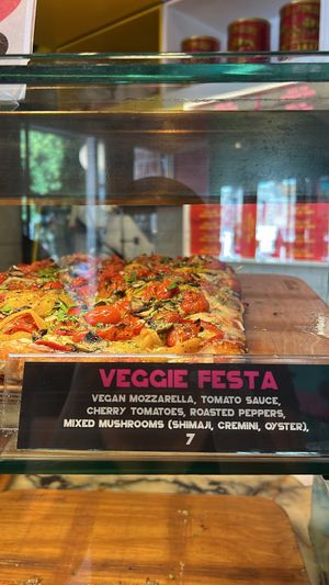 Vegan fiesta pizza ingredients  at Unregular Pizza - Upper East Side in New York City