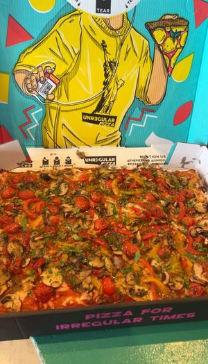 Vegan fiesta pizza pie  at Unregular Pizza - Upper East Side in New York City