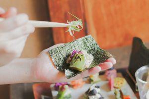 Nourish Hand-rolled vegetable sushi Teori-sushi YOH at AWOMB Karasuma Honten in Kyoto