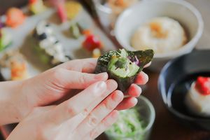 Nourish Hand-rolled vegetable sushi Teori-sushi YOH at AWOMB Karasuma Honten in Kyoto