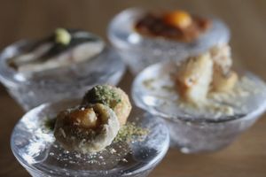 A la carte menu item: Deep fried Kyoto Shimeji mushrooms (gluten free) at AWOMB Karasuma Honten in Kyoto