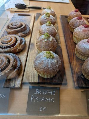 Pistacho brioche at Magma Bakery Lab  in Barcelona