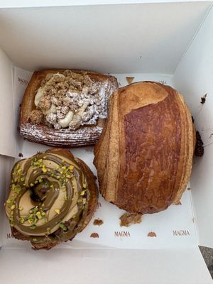 Danish / pistachio crossaint / pain au chocolate   at Magma Bakery Lab  in Barcelona