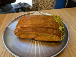 Pistacho suisse at Magma Bakery Lab  in Barcelona