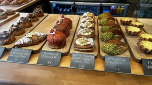 selection of pastriess  at Magma Bakery Lab  in Barcelona