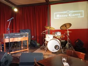 The club stage at Bravo Caffè in Bologna