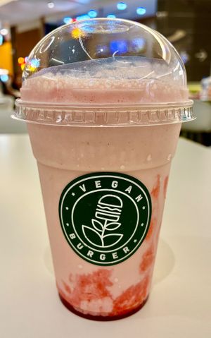 Strawberry milkshake  at Vegan Burger - Al Ghurair Centre in Dubai