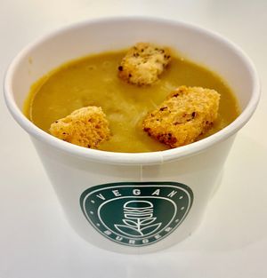 Lentil soup at Vegan Burger - Al Ghurair Centre in Dubai