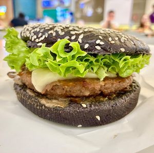 Truffle burger at Vegan Burger - Al Ghurair Centre in Dubai