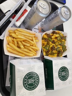 Vegan menus, app. 90 AED for both   at Vegan Burger - Al Ghurair Centre in Dubai