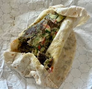Falafel wrap at Vegan Burger - Al Ghurair Centre in Dubai
