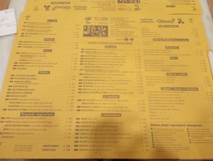 The menu at To Steki in Bologna