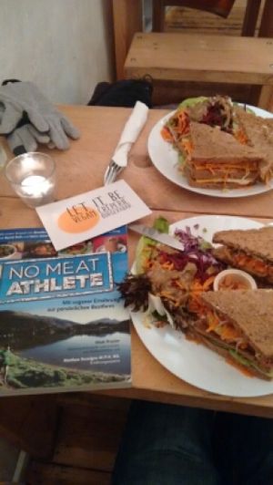 Great sandwiches and reading! at Let It Be in Berlin