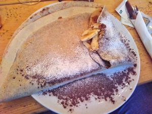 Chocolate-banana crêpe at Let It Be in Berlin