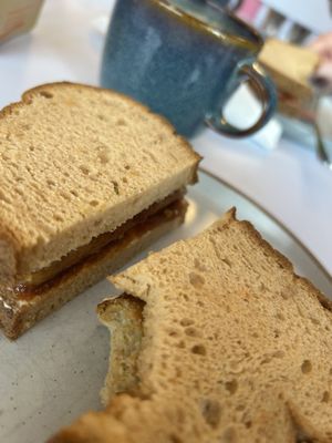 Sausage sandwich 🥪   at Peas and Libertea in Whitley Bay