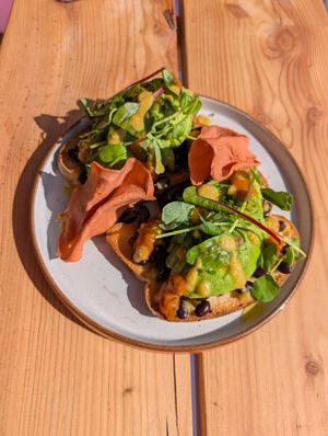 Avocado toast at Peas and Libertea in Whitley Bay